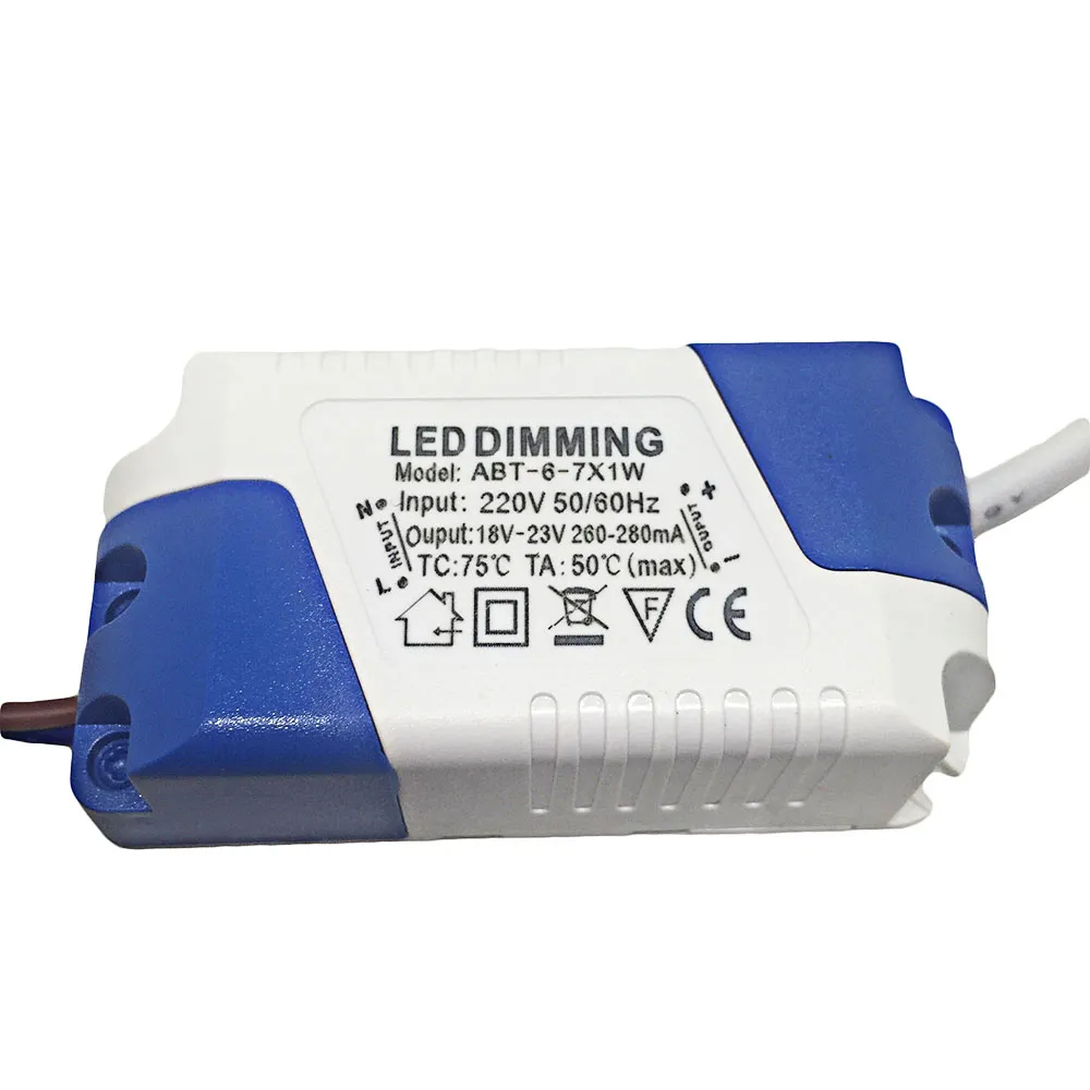 / Pack LED Durando 6-7x1W LED Alimentação de alimentação Tensão de entrada AC220V 260-280MA para painel de celling Luz para baixo