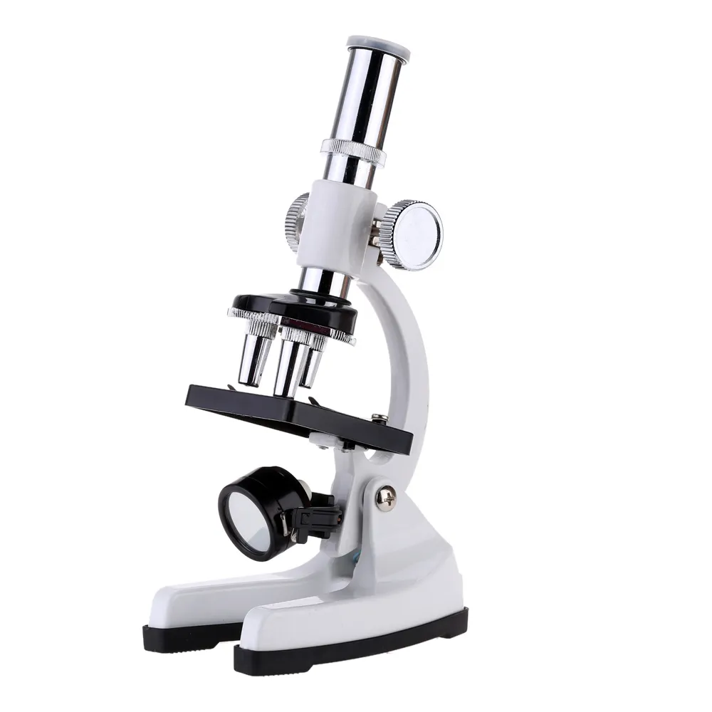 Freeshipping 1200X Student Science and Education Magnifier Children Intelligence Microscope / W LED Light 10X Eyepiece Biological Instrument