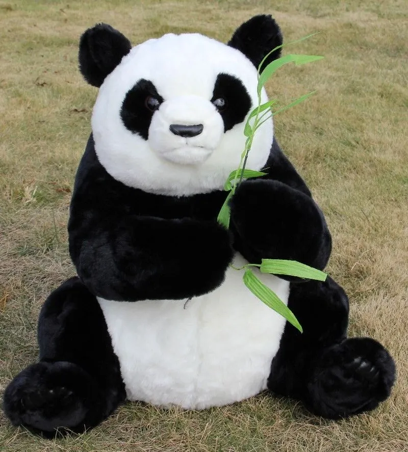 20 "Emulational sentado PANDA Stuffed Animal Plush Toy Boneca Novel Presente