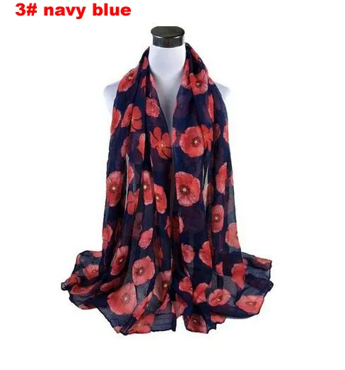 Factory Direct Sale Flower Print Voile Bomull Infinity Scarf Fashion Circle Scarf Stor Storlek Långskavar Kvinnor runt halsdukar 8 färger