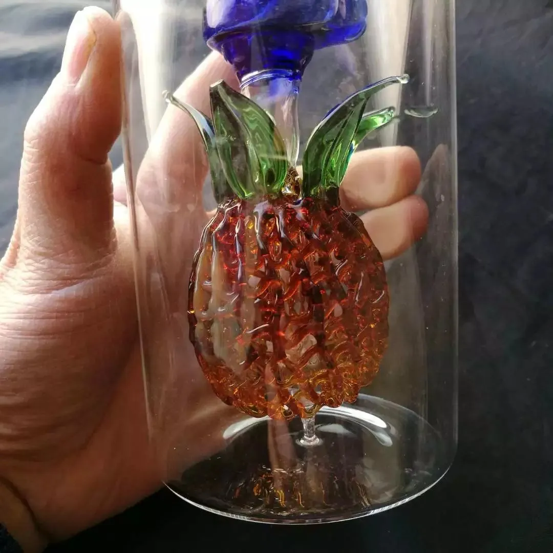 Large Pineapple Water Hook Glass Glass Bongs Accessories Colorful Pipe Smoking Curved Glass Pipes Oil Burner Pipes Water Pipes Dab Rig G