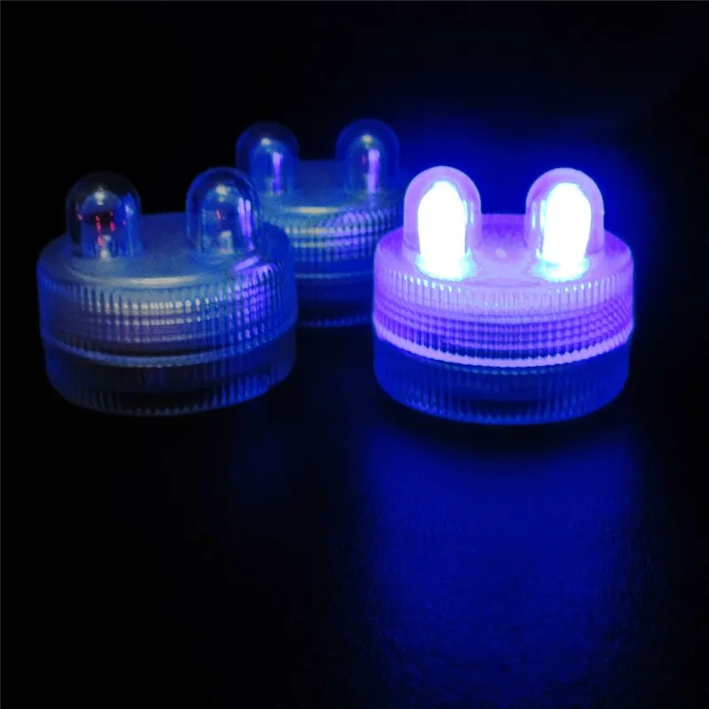 Super Brilhante Dupla LED Submersível À Prova D 'Água Luzes Do Chá Decoração Festa de Casamento Da Vela de Natal de Férias de Alta Qualidade decoração luz