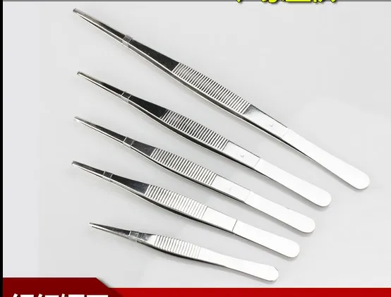 304 Pinzas redondas de acero inoxidable con herramientas de dientes Pinzas Pinzas de jardinería Pinzas de agua Clip médicico 12CM-30CM