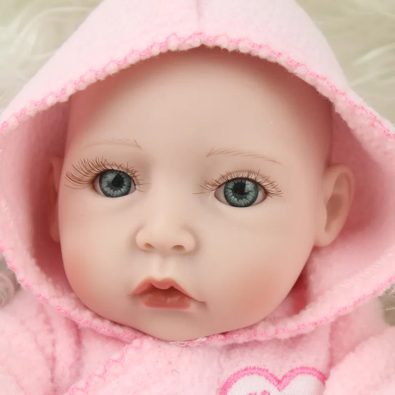 28 cm Reborn Baby Girl Simulação Boneca Realista Silicone Macio Vinil Bebê Recém-nascido Bonecas Criança Crianças Aniversário Toy Presente