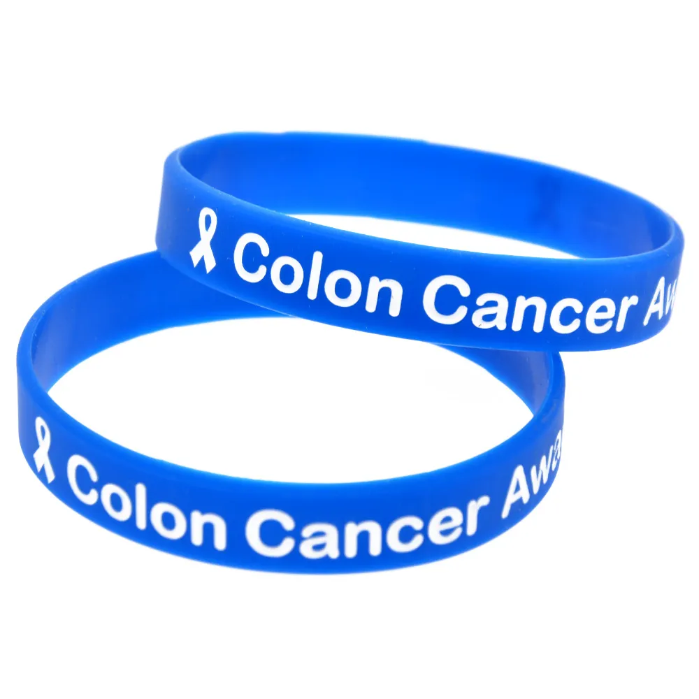 Colon Cancer Awareness Silicone Bracelet By Wear This Jewelry As A Reminder in Daily Life