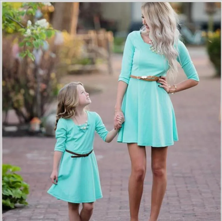 Womens Clothing Family Matching Outfits Mother Daughter Dresses Summer Casual Dress Mom And Girls Knee Length Short Dress From Wangjiahao 91.64 In Bulk DHgate.Com