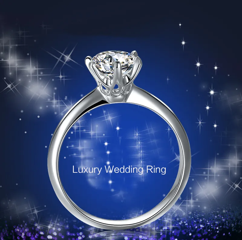 Ювелирные изделия YHAMNI имеют 18KRGP штамп, оригинальные золотые кольца, комплект SONA, 6 мм, 1 карат, обручальные кольца с цирконием и цирконием для женщин, RS0182940863