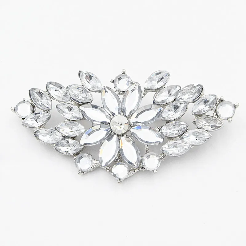 Hot Selling High Quality Acrylic Stone Flower Women Wedding Jewelry Brooch Pins Bridal Bouquet Flower Broaches Wholesale Lady Wear Hijab Pin