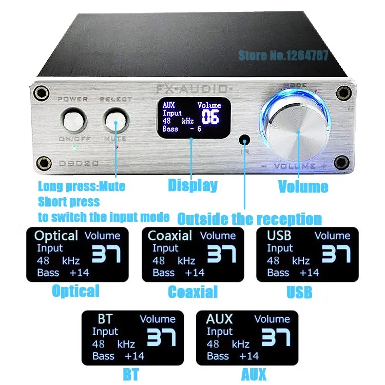FX-AUDIO D 802C PRO高品質アンプ Bluetooth搭載 【公式通販】