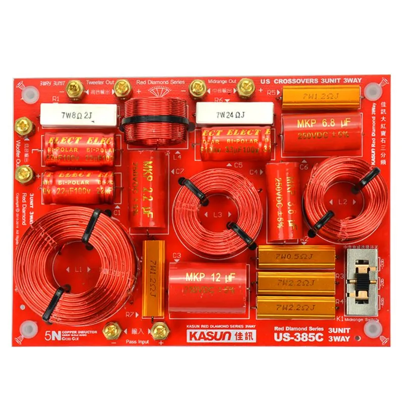 Filtre Crossover 3 Voies 250W Uxcell Pour Enceintes – Diviseur De Fréquence 800/4500Hz