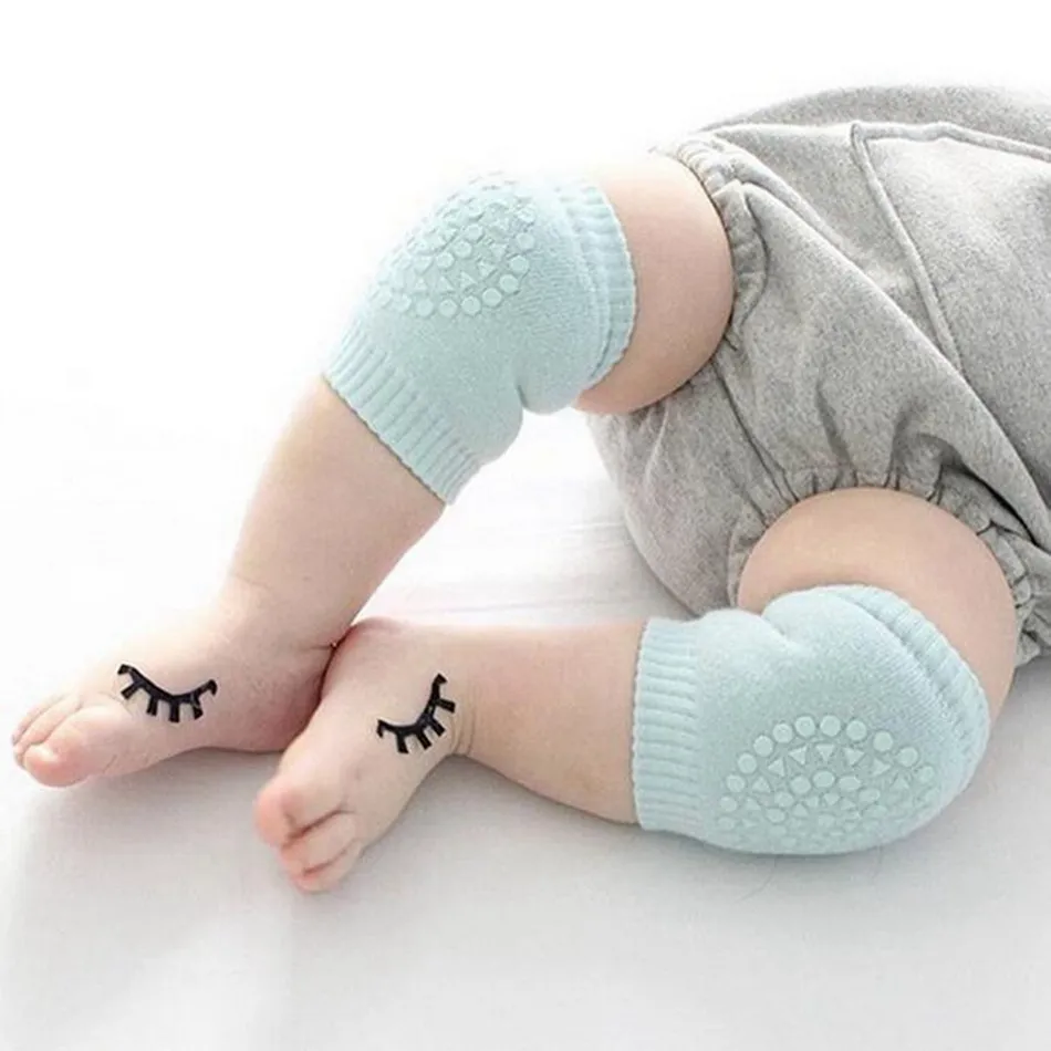 Heta! Baby Crawling Knee Pads Super andningsbara Justerbara Kneepads Knee Elbow Pads Arm Pads Säkerhetsskydd i 9-24 månader