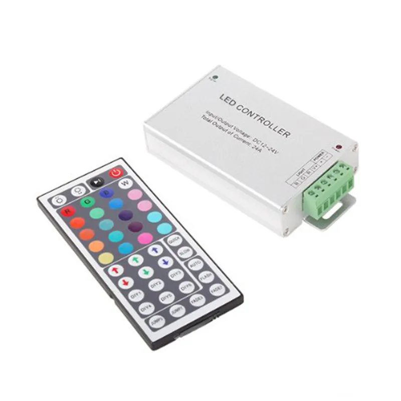 IR Remote Controller DC12V-24V 12A 144W 44 Klawisze dla RGB SMD 5050 3528 LED Strip Aluminium do dłuższej pracy