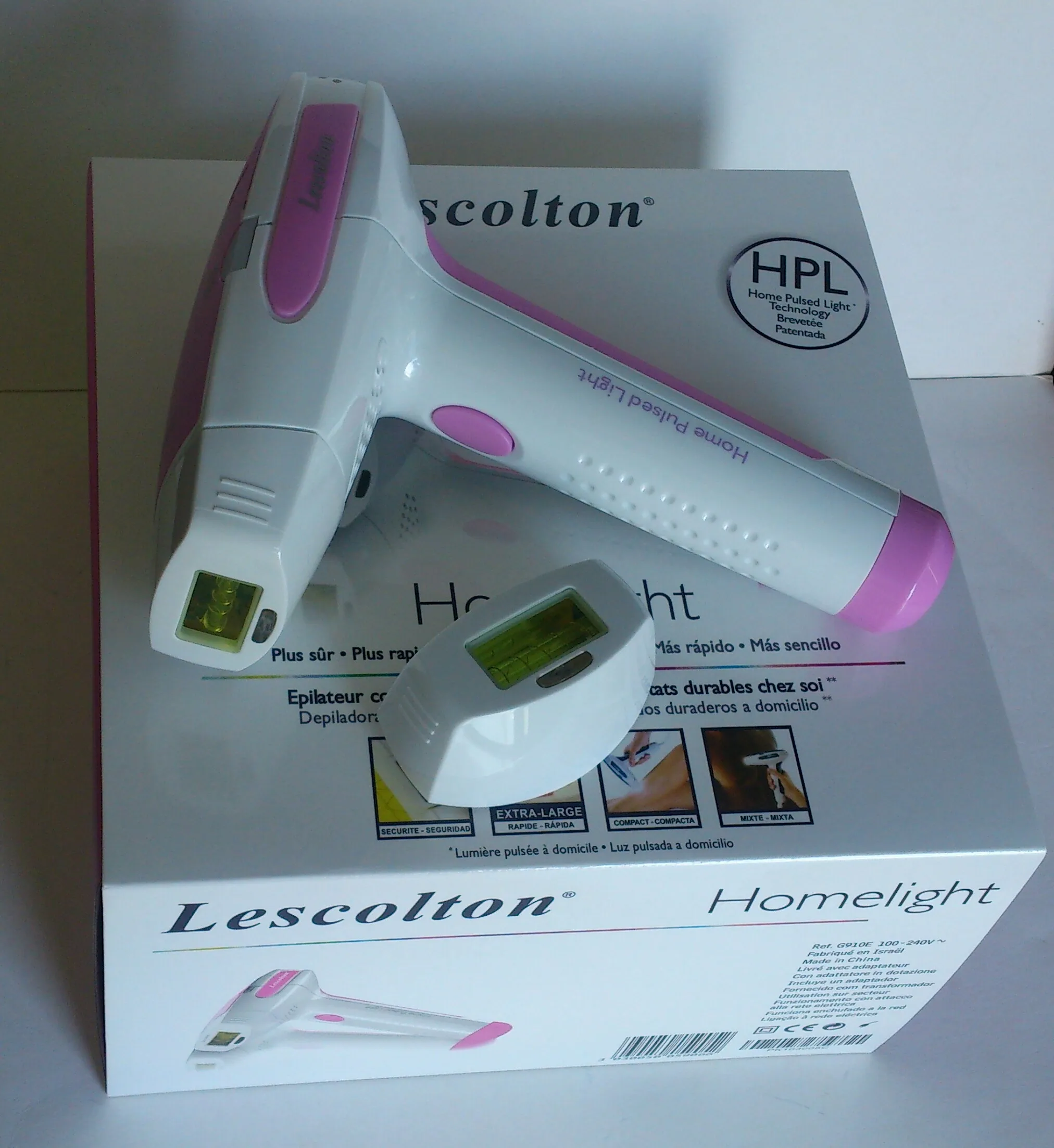 Laser hårborttagningssystem Epilator exklusivt hem Pulsed LightTM Technology Snabb smärtfri permanent hårborttagning Kornrosa / Blå av D