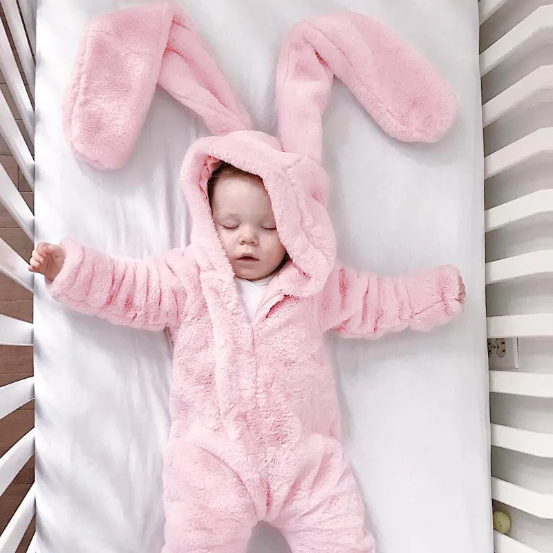 Ropa De Bebe Monos De Invierno Ropa Para Ninos Mameluco Con Orejas De Conejo Para Ninas Ropa Calida Para Escalar De 46 14 DHgate