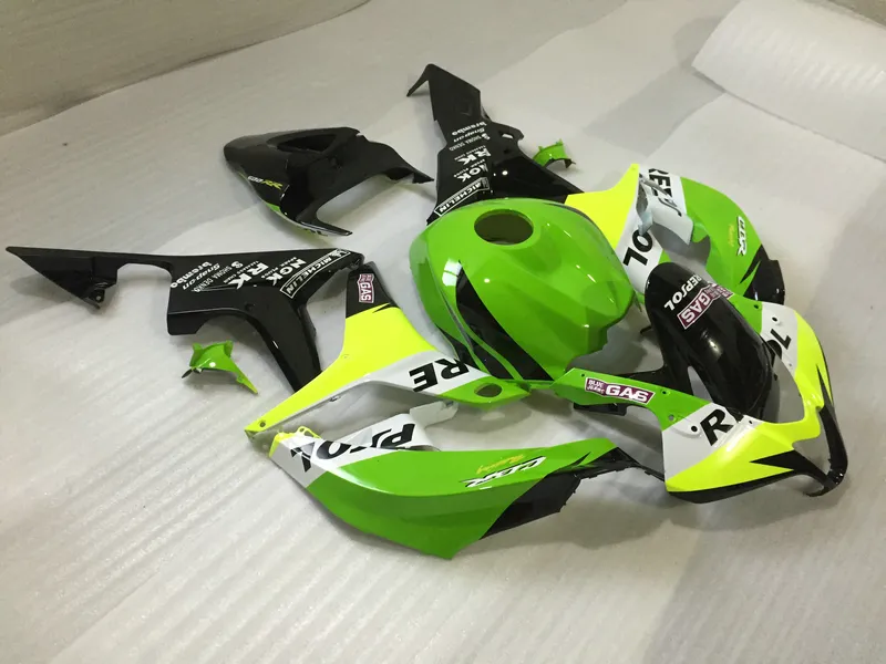 Kit carena moto iniezione Honda CBR600RR 07 carene verde nero CBR600RR 2007 2008 OT17