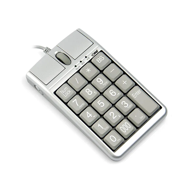 2 في iOne Scorpius Optical Mice USB Keypad Mouse سلكي 19 مفتاح رقمي وعجلة تمرير لإدخال البيانات بسرعة 2.4G مع خاصية بلوتوث ثنائية الوضع