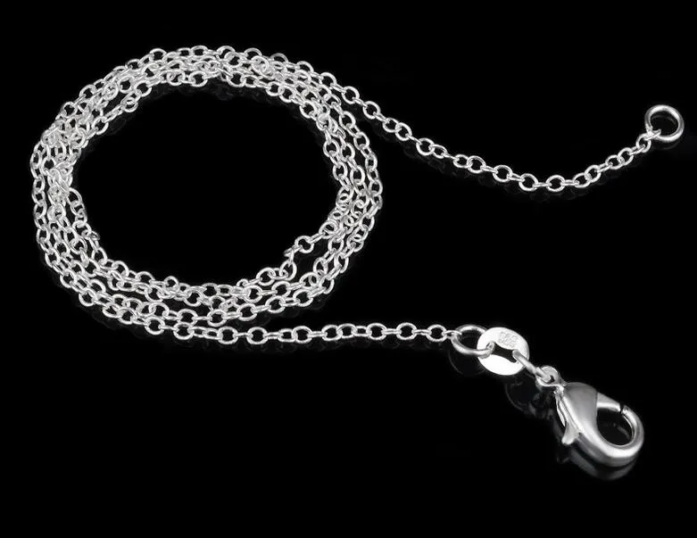 1MM 16' 18' 20" SILVER CHAINS ROLO NECKLACE WHOLESALE