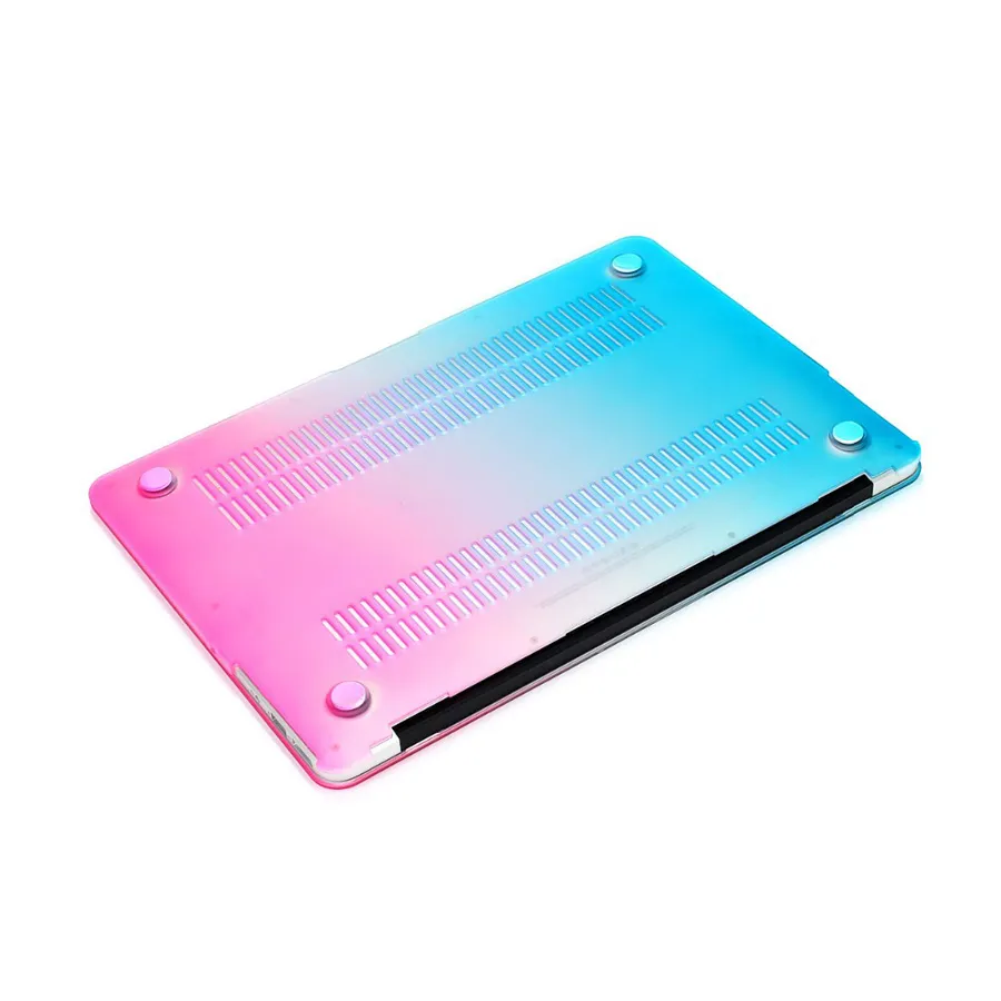 Fashion Matte Rainbow Hard Protector Laptop Väska till MacBook 11.6 13.3 15.4 Air Pro Retina Full skyddskåpa