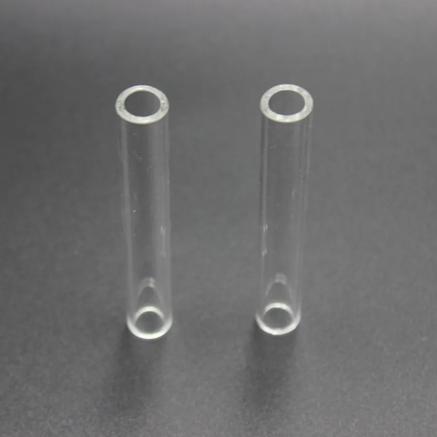 Tubos de sopro de borossilicato de vidro de 4 polegadas de comprimento 12 mm od 8mm Id Tubing de 2 mm de espessura cor de parede transparente