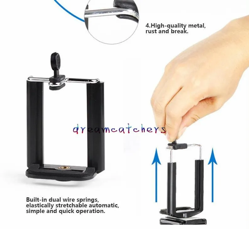 Universal Mini Stand Monopod TripoD Mount Holder Camera Stand Clip Holder Adapter för iPhone Samsung Smart Phone