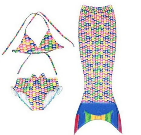 女の子マーメイドテールビキニスーツの子供たちの水泳可能な人魚のひれの水着水泳衣装の入浴スーツ30個のDesigns無料FedEx Ups Shipを選択