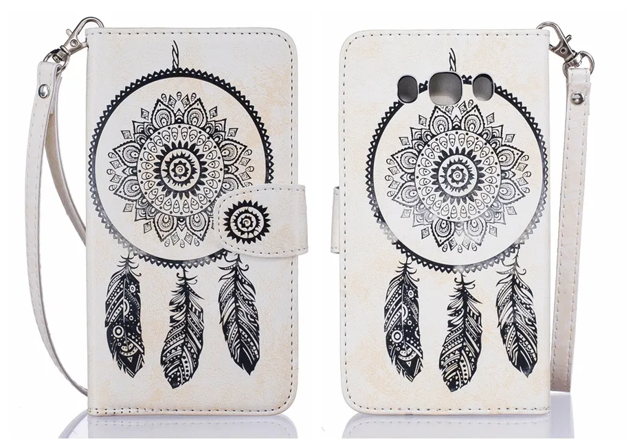 Flip capa para samsung galaxy j7 2016 2017 caso carteira de couro dreamcatcher pavão para samsung galaxy j7 j710 j710f j730fm case