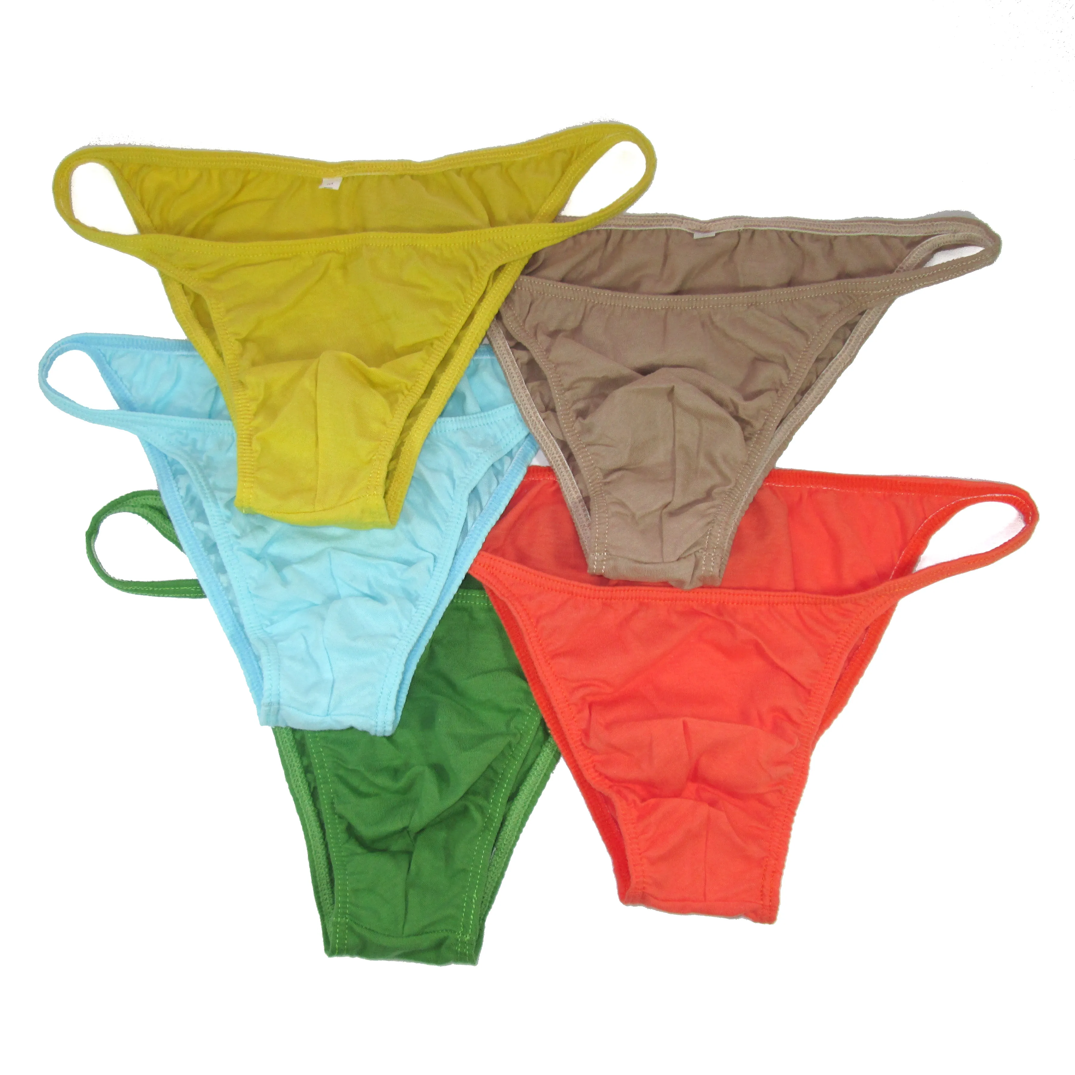 Mens Cotton String Bikini Underwear With Front Pouch, Comfortable