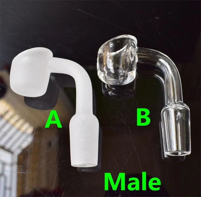 Female Male 10/14/18 mm Quartz Nail 4mm Thick 100% Pure Quartz Banger Nail Domeless Nail For Glass Bong ,Free Ship