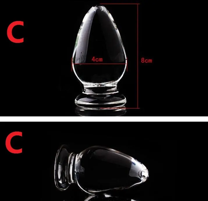 Crystal Glass Dildos Vagina Plug Anal Unisex Anus Enlarger Dilator Masturbation Prodotto adulti Bondage BDSM Sex Butt Guzzino 7 Style6298633