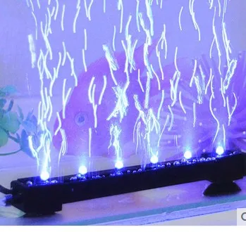 Aquariumverlichting LED-verlichting Waterdichte Verlichting Kleurrijke Kleur Bubble Lichten Aquarium Duiken Decoratieve Lamp Light + 2W Luchtpomp