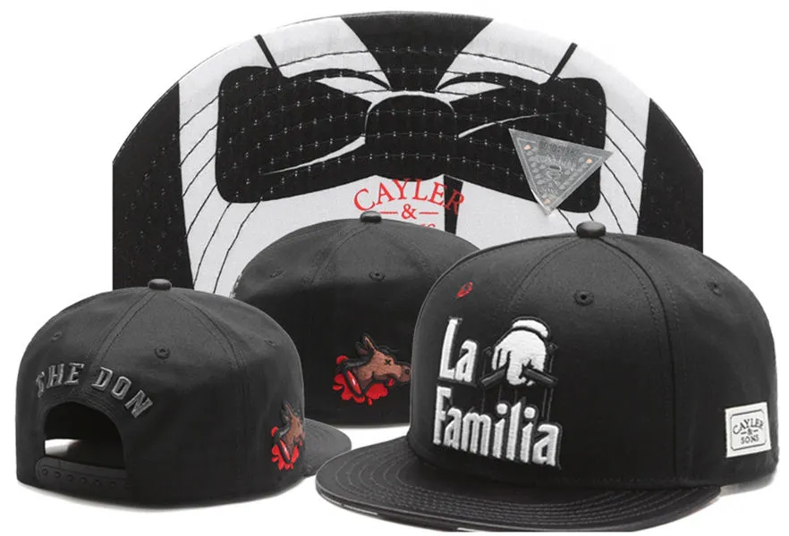 New Cayler & Sons La Familia SHE DON Leather Snapback Hats Hip Hop  Adjustable Cap Baseball Caps Toca Bone Casquette Men Women From Lin19879,  $7.76