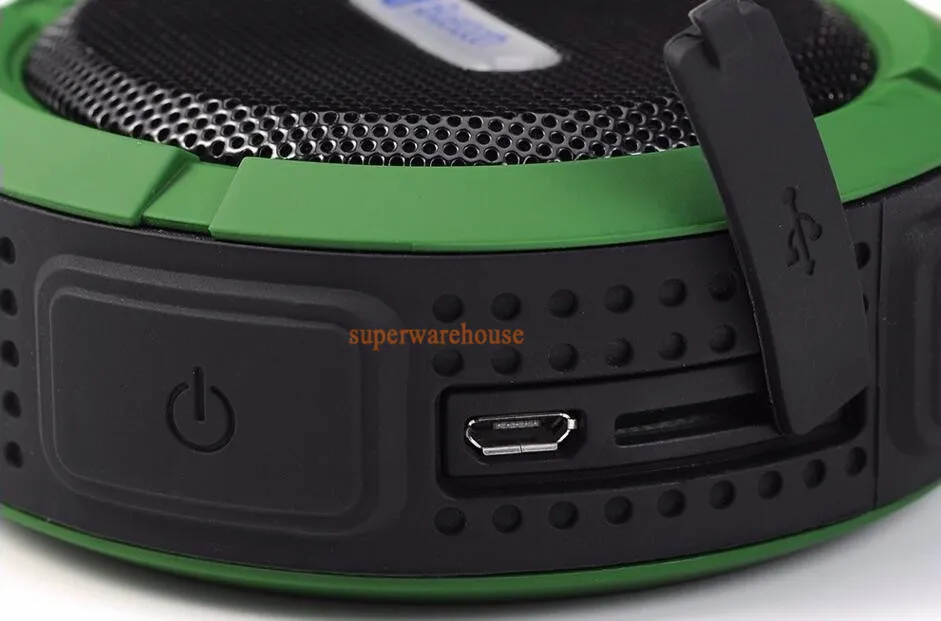 Su geçirmez Bluetooth 3.0 Hoparlör için Taşınabilir Açık Kablosuz Mini Hoparlörler Hoparlörler Vantuz ile telefon Samsung C6