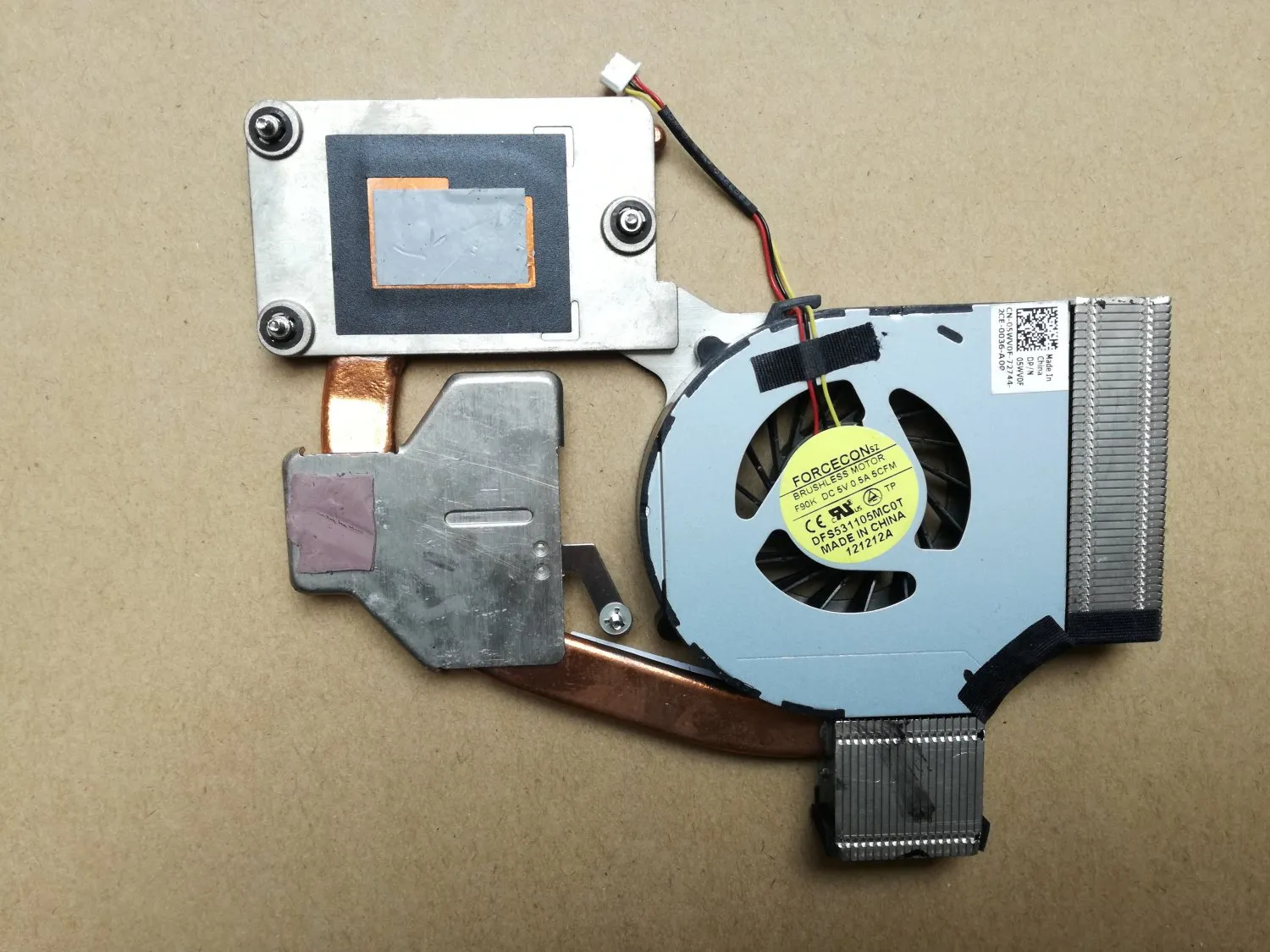 Dell Vostro用の新しいクーラー3300 V3300 FAN 05WV0F 5WV0F