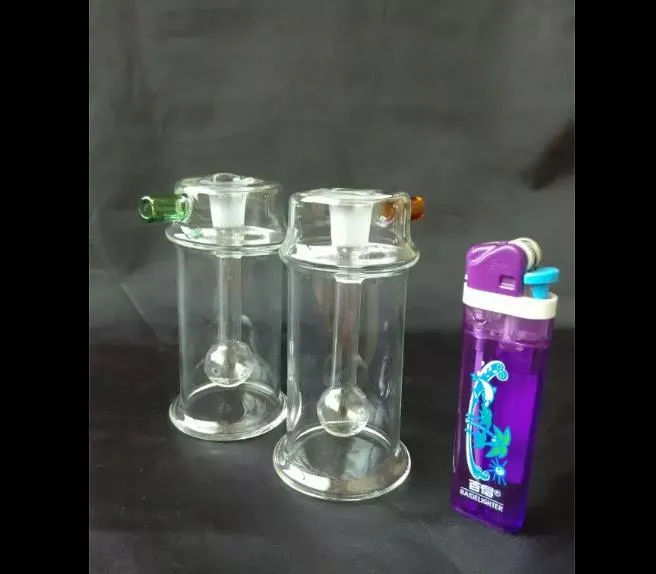 Enkel HOOSHAS GLASS BONGS Tillbehör Glas rökrör Färgglada Mini Multi-färg Handrör Bästa sked Glas