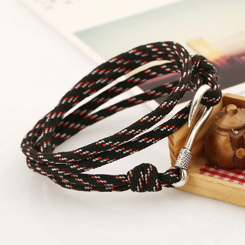 Best gift Fashion Navy Wind Hooks Anchor Couple Hooks Bracelet Tide FB077 a Charm Bracelets