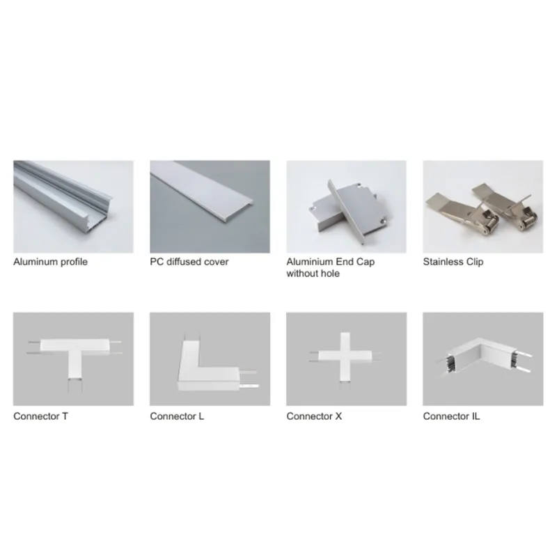 100 X 1M setsLinear flange aluminium profile for led strips and New T style channel led for ceiling or wall lamps