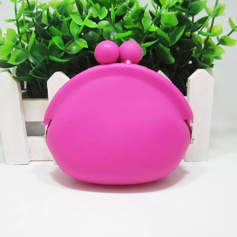 20st Candy Color Mini Coin Bag Cute Coin Purse Silicone Money Bags Wallet 9.5x9cm