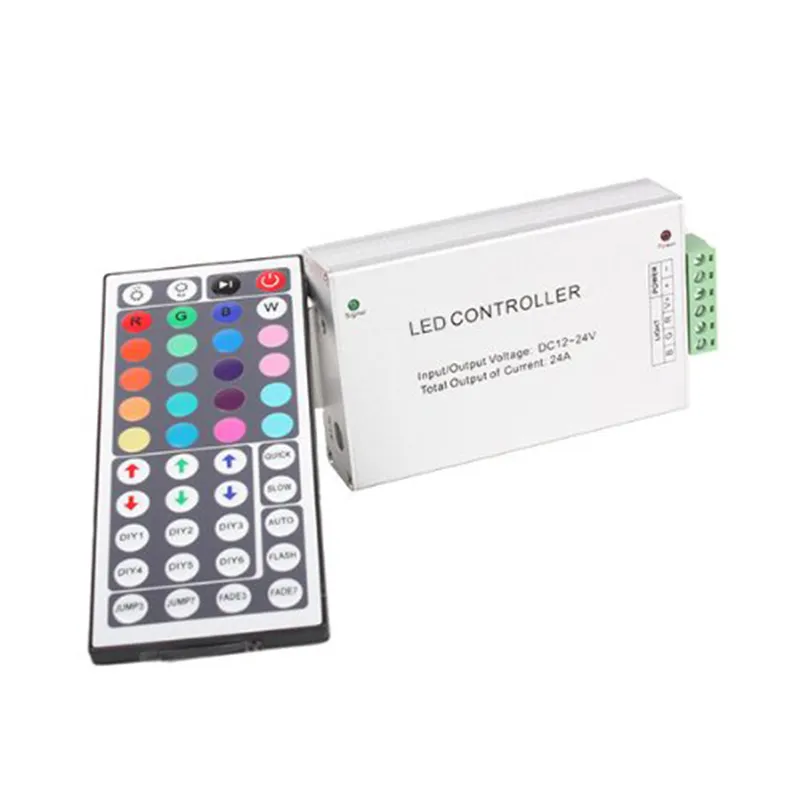 IR-afstandsbediening DC12V-24V 12A 144W 44 toetsen voor RGB SMD 5050 3528 LED-strip aluminium voor langer werken