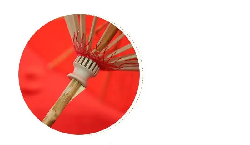 Vintage czerwony papier chiński japoński orientalny parasol parasol parasol 55 cm / 80 cm panna młoda ślubna długie uchwyt jedwab parasole ZA3051