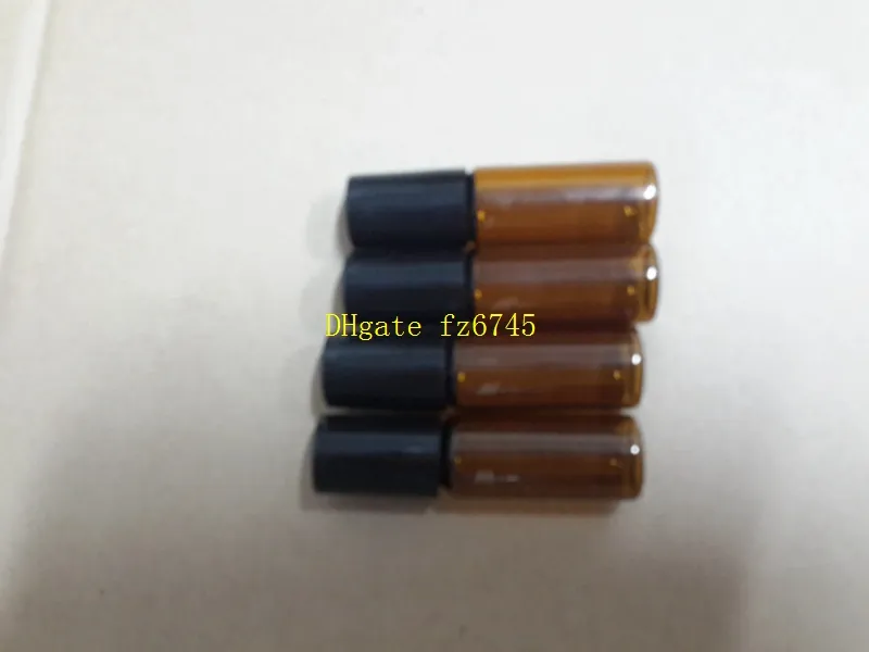 5ML MINI ROLL ON Amber GLASS BOTTLES ESSENTIAL OIL Steel Metal Roller Ball Fragrance Perfume bottle
