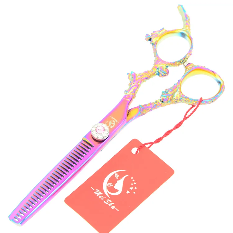 6.0Inch Meisha Purple Hair Thinning Scissors Professional Hairdressing Scissors JP440C Hair Product/Shear Hairdressing Salon,HA0267