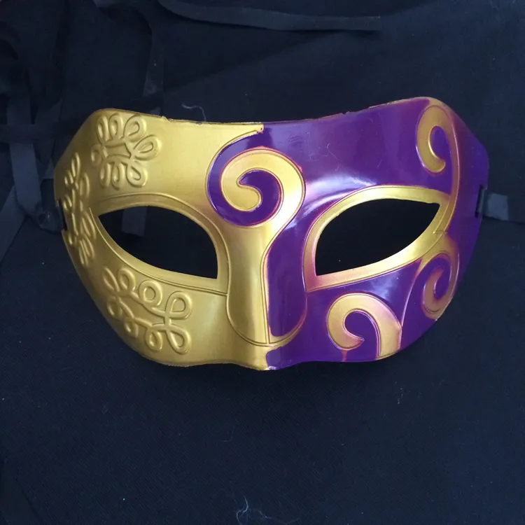 Retro Roman Gladiator Halloween Party Facial Masquerade Mask Venetian Dance Party Mask Men Mask Assorted Colour5794422