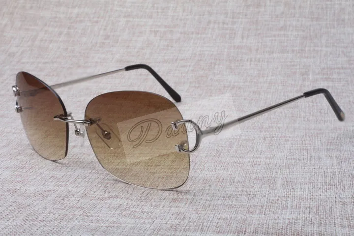 Hot Wholesale Neutral Frameless Metal Sunglasses 4193829 Men's High quality fashion Sunglasses Size: 62-18-135mm