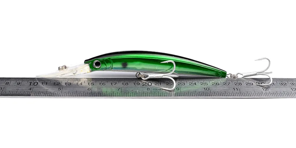 Grande jogo minnow isca de pesca isca 17cm 27g 10 cores profundidade de natação 1535m crankbaits de água salgada walleye baixo isca dura artificial8362464