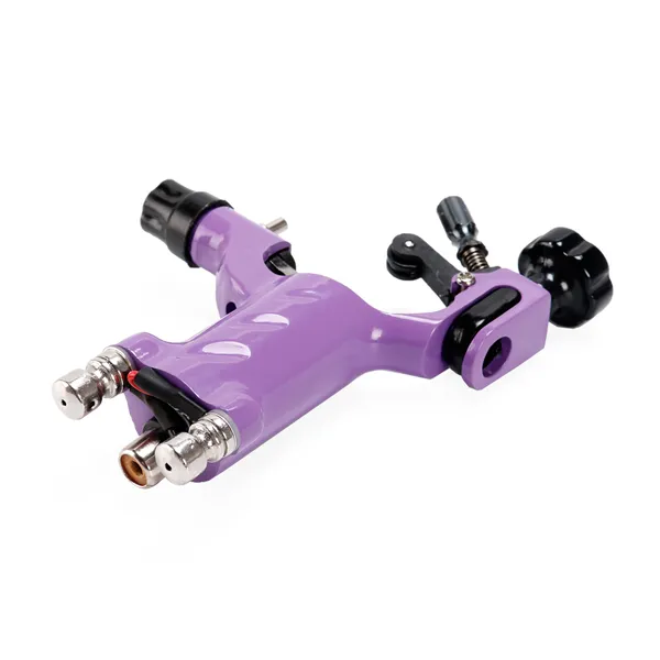 Verkoop! Dragonfly Rotary Tattoo Machine Gun Paarse Kleur Voor Tattoo Naald Inkt Cups Tips Grepen Kit