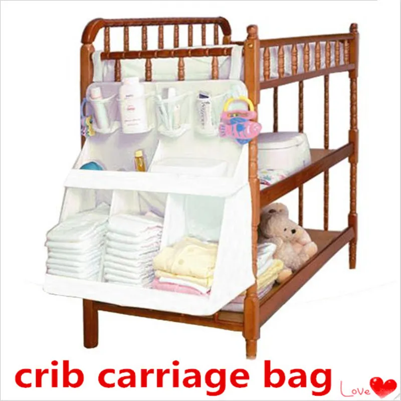 Nyf dd Spj ls ng F rvaring Fickor Crib Storage Bag Stora Baby Bed