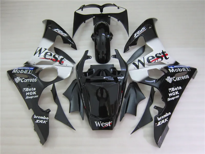 Gratis 7 geschenken Fairing Kit voor Yamaha YZF R6 03 04 05 White Black Fackings Set YZF R6 2003 2004 2005 OT36