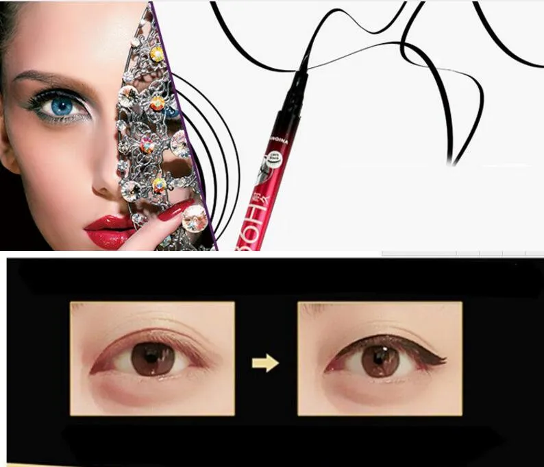 YANQINA 36H Matita eyeliner nera a lunga durata Eyeliner impermeabile a prova di sbavature Cosmetico Trucco di bellezza Penna eyeliner liquido i