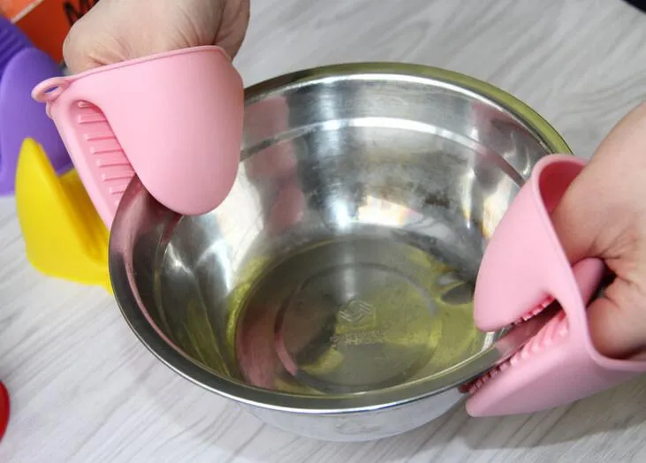 Utensílios para cozinhar em micro-ondas de grau alimentício Luvas de forno de silicone Pegas de aperto antiderrapantes Suporte de panela de silicone KD1