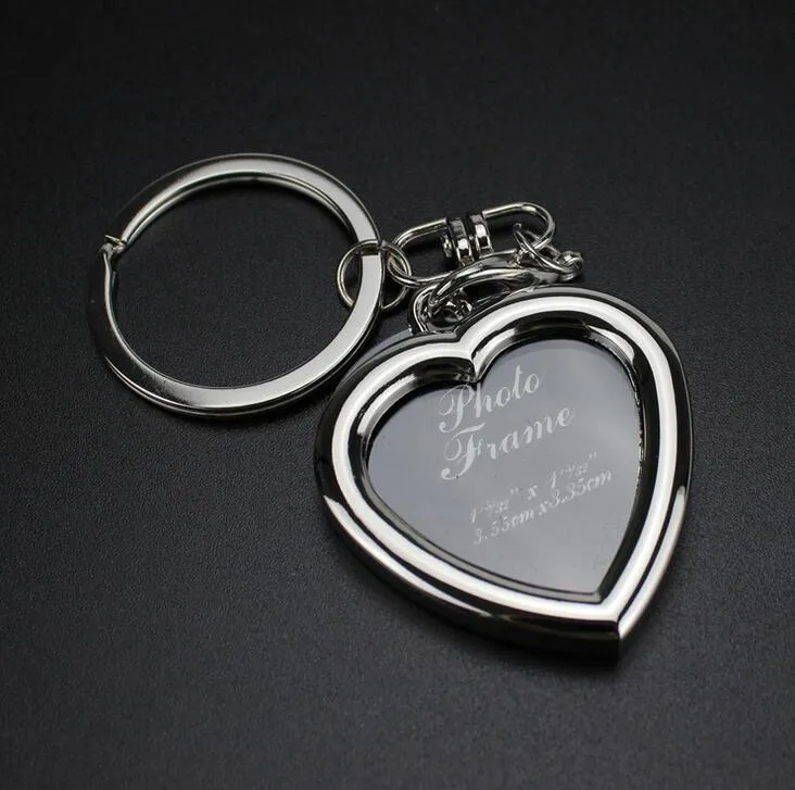 Hot sale Creative couple picture frame personality love key chain photo key ring customization KR013 Keychains a 